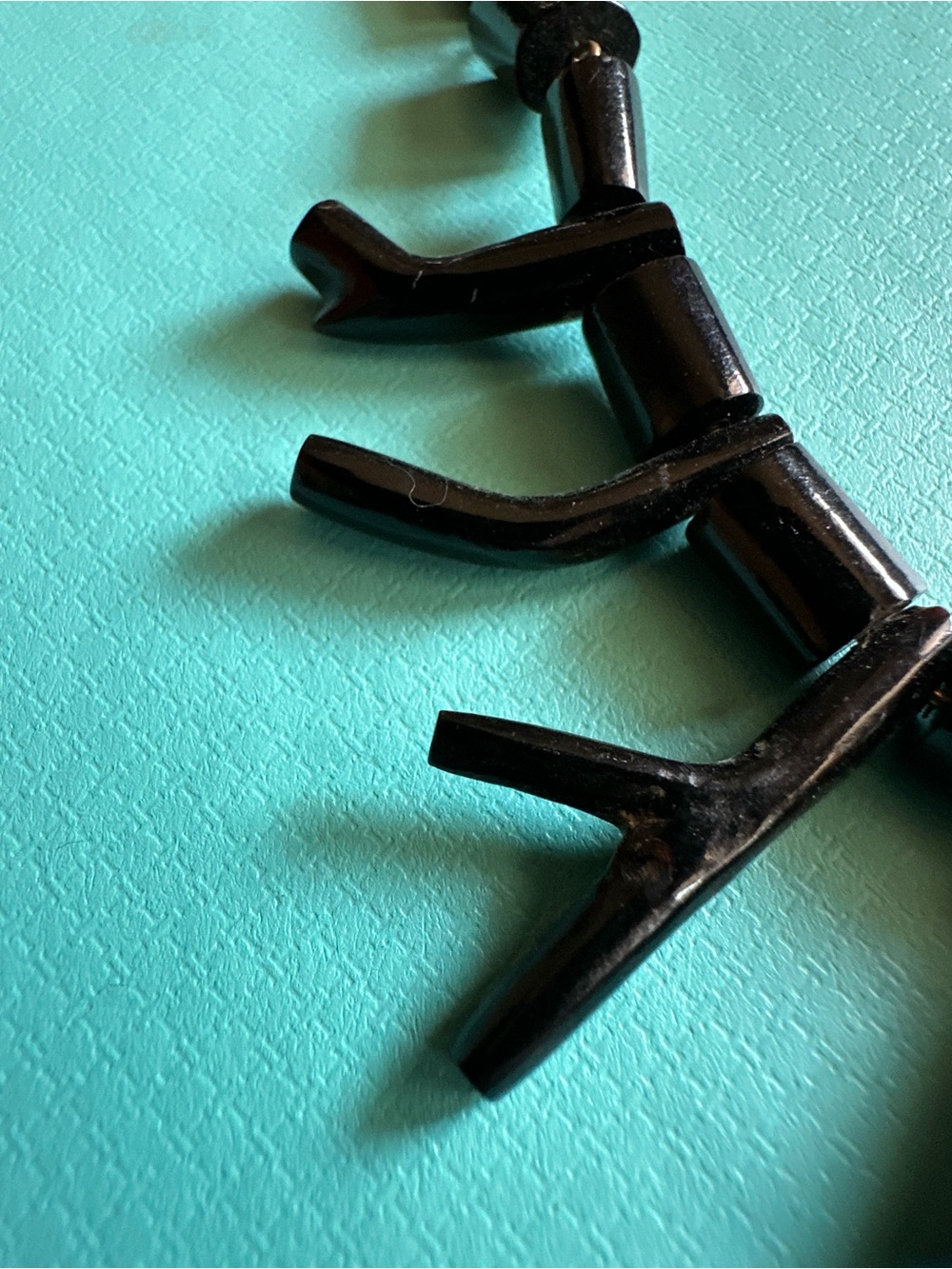 Vintage Genuine Black Coral 14k Gold Necklace - Picture 13 of 14
